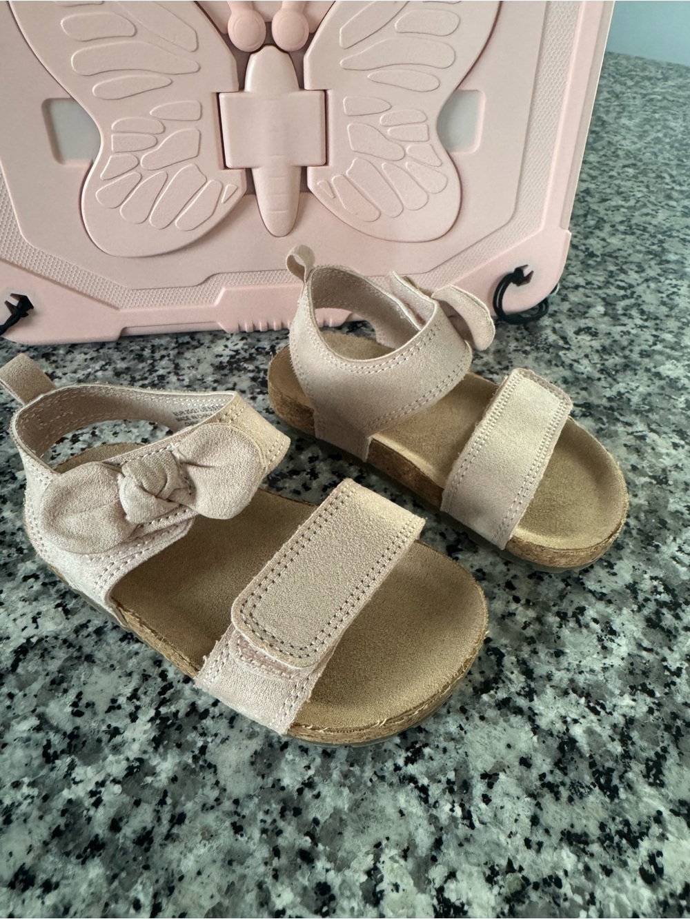 H&M Pink Toddler Bow Strap Sandals